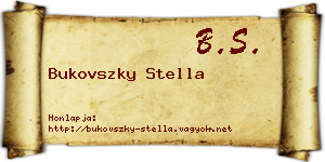 Bukovszky Stella névjegykártya
