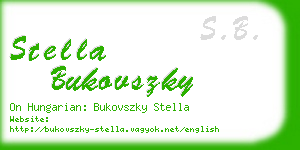 stella bukovszky business card